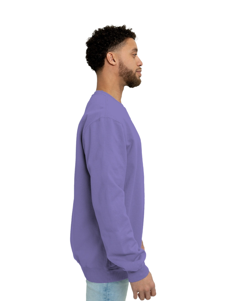 Image of a model wearing a PC098 Port & Company Pigment Dyed Crewneck Sweatshirt